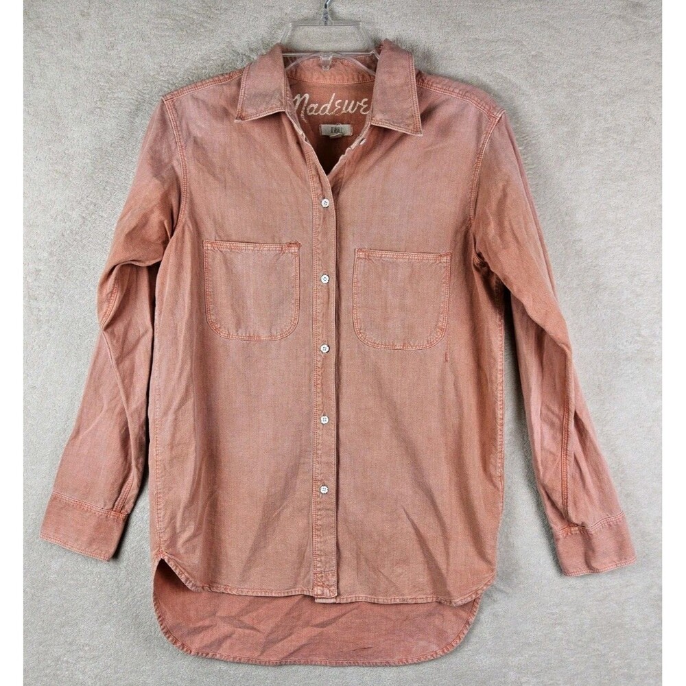 Madewell Women's Long Sleeve Cotton Button Front Shirt Size XS